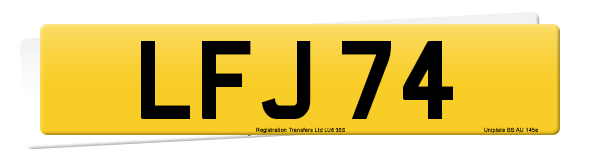 Registration number LFJ 74